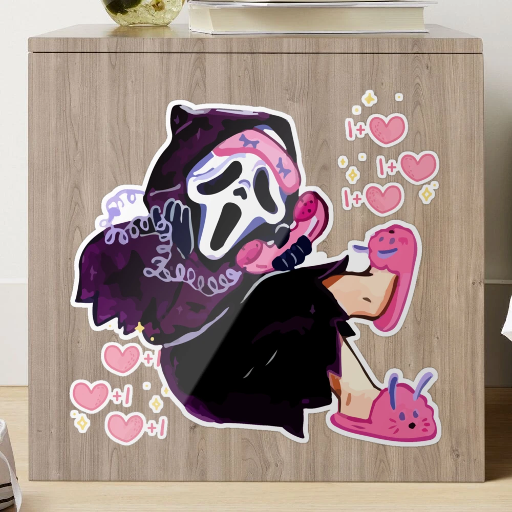 Cute Funny Scream Movie Inspired Ghost Face Sticker Cute and Pink “No –  Cloud Nine Designs LLC