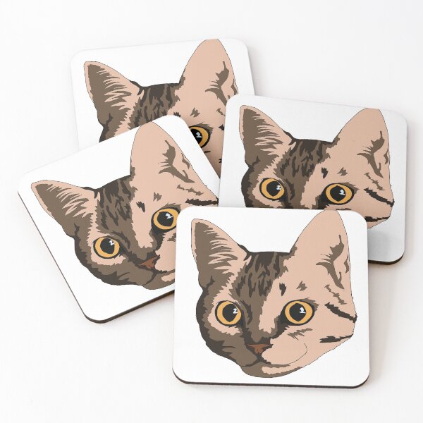Item preview, Brown tabby cat with orange  eyes designed and sold by LeahcarsArt.