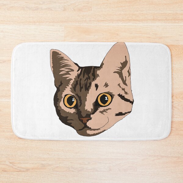 Item preview, Brown tabby cat with orange  eyes designed and sold by LeahcarsArt.
