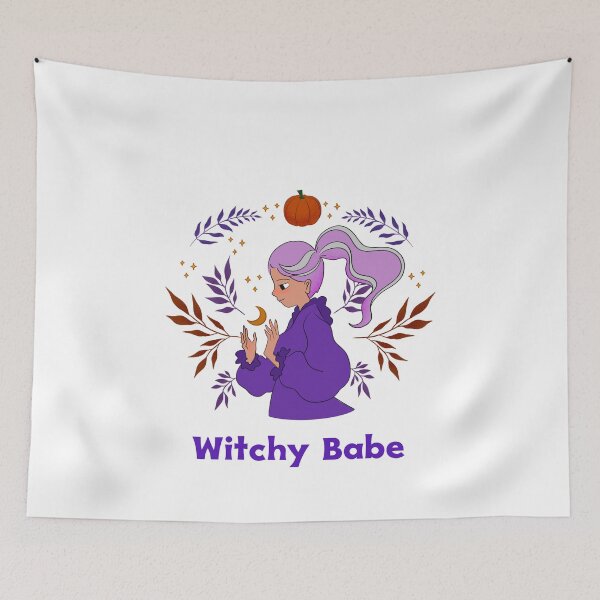 Item preview, Witchy Babe in purple designed and sold by AryabyDesign.