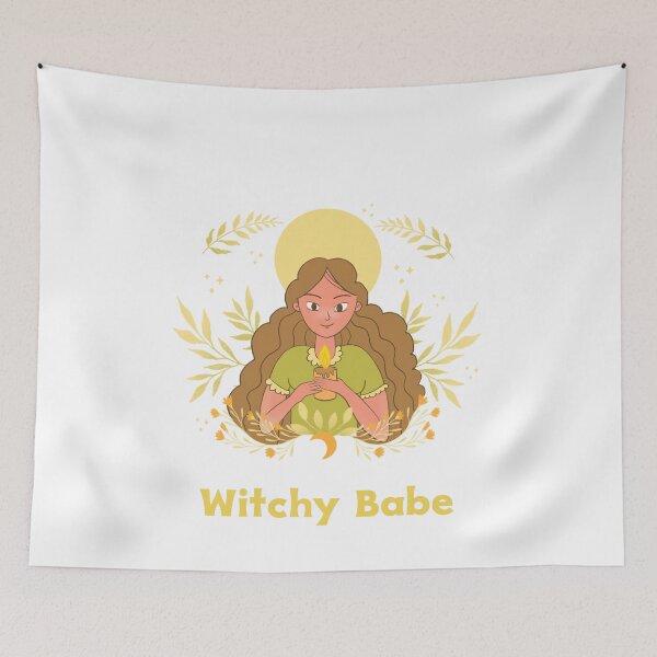 Item preview, Witchy Babe in yellow designed and sold by AryabyDesign.