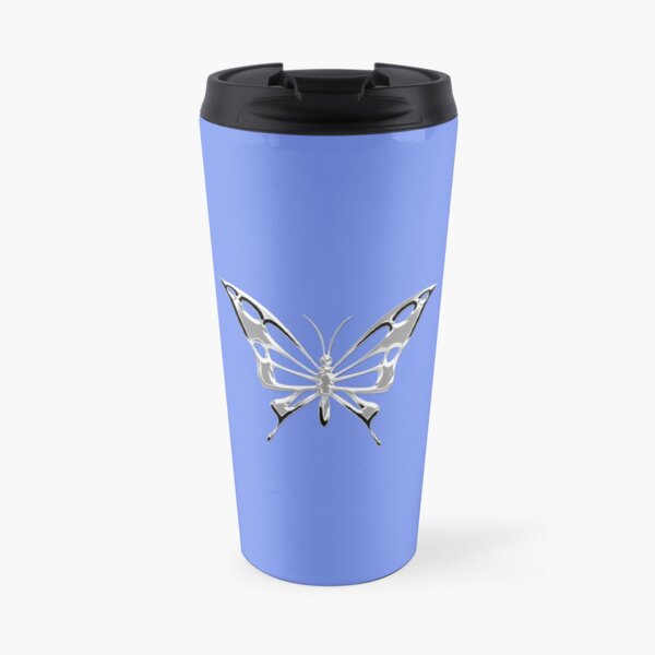 Chrome Butterfly Travel Mug