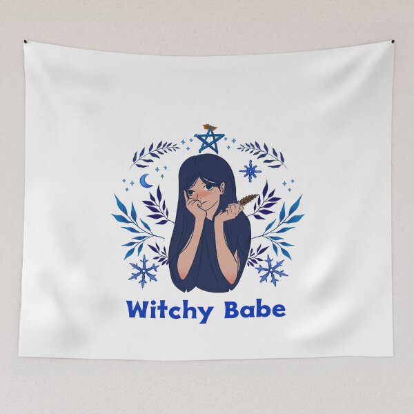 Item preview, Witchy Babe in Blue designed and sold by AryabyDesign.