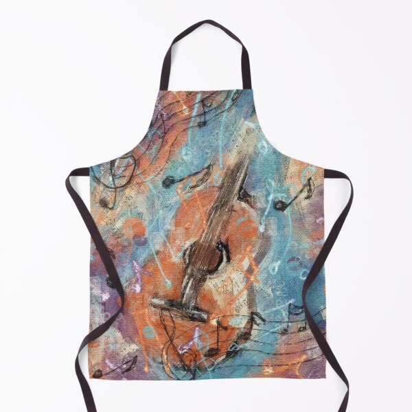 Item preview, Music in the air Spanish guitar with musical notes designed and sold by Jane Domenech.