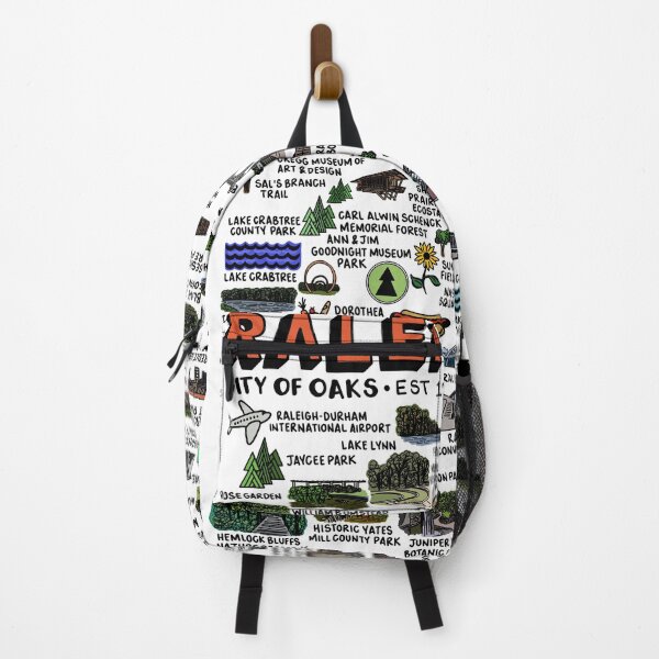 Item preview, Raleigh NC Map  designed and sold by fiberandgloss.