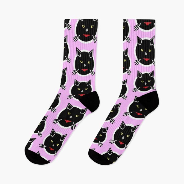 Item preview, Geometric Halloween Black Cat designed and sold by ThisNThatImages.