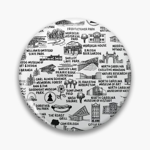 Item preview, Raleigh NC Map  designed and sold by fiberandgloss.