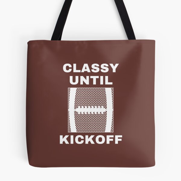 Item preview, Classy Until Kickoff American Football Game Day Football Mom Gift designed and sold by catchyology.