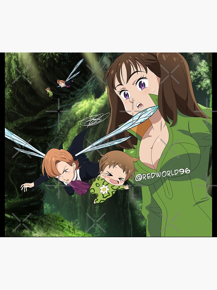 King And Diane Nanatsu No Taizai Tapestry For Sale By Redworld96 Redbubble 