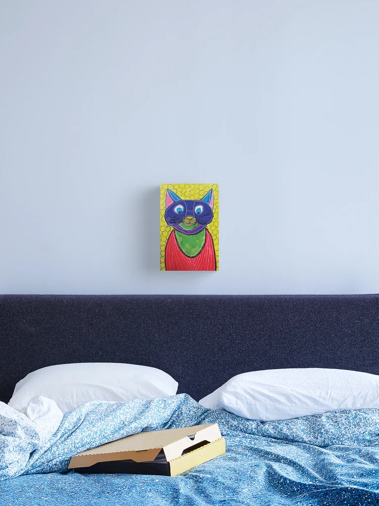 Aperçu 2 sur 3. Impression sur toile avec l'œuvre Chat chic créée et vendue par RandaRubyRed.
