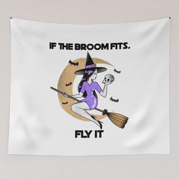 Item preview, If the Broom Fits, Fly it designed and sold by AryabyDesign.