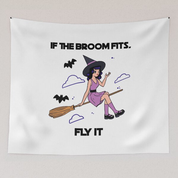 Item preview, If the Broom Fits, Fly it designed and sold by AryabyDesign.