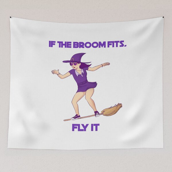 Item preview, If the Broom Fits, Fly it designed and sold by AryabyDesign.