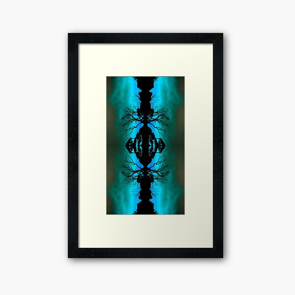 Big Dam Reflections in Blue by Adelaide Artist Avril Thomas at Magpie Springs Framed Art Print