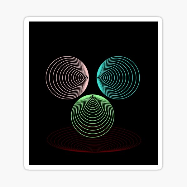 Perspective Portal Dimensions Digital Artwork || Mind Play Sticker