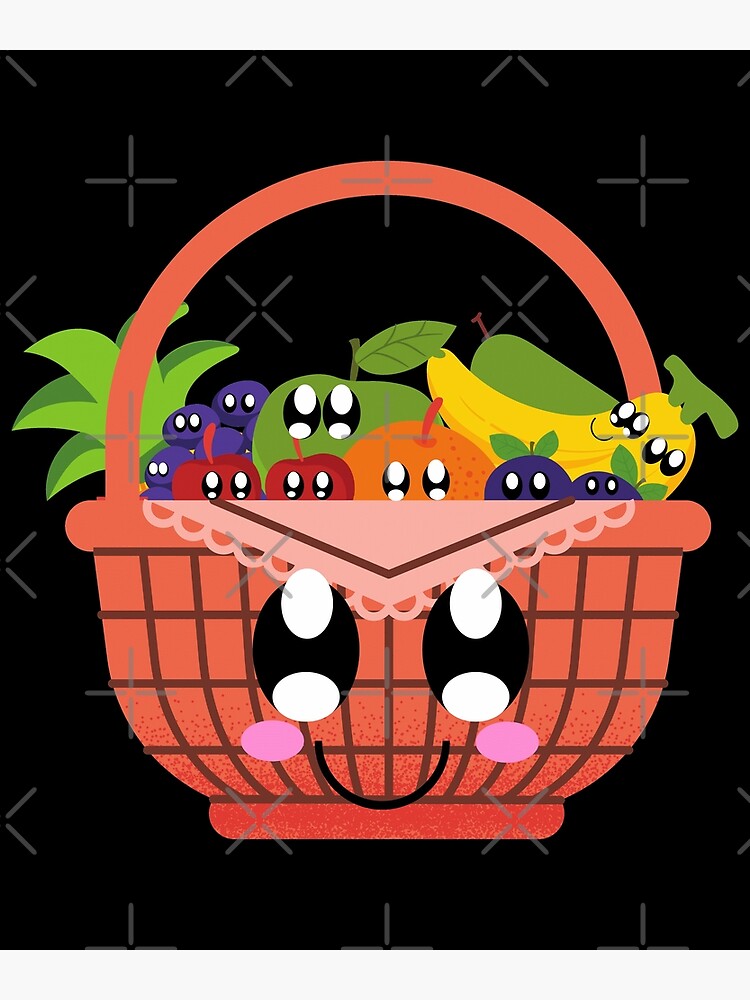 Disover Cute Fruits Basket   | fruits Premium Matte Vertical Poster