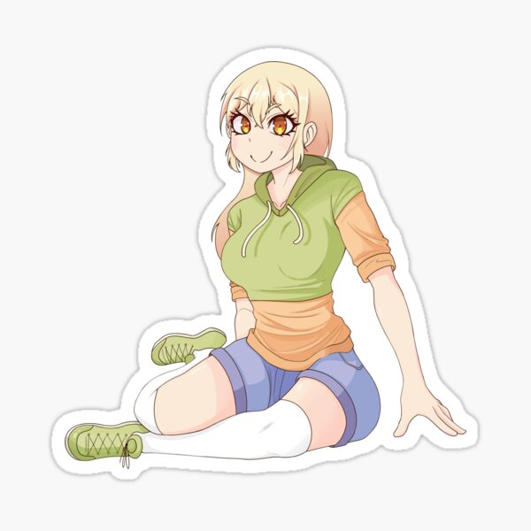 Stella Sitting - Anime Girl Sticker