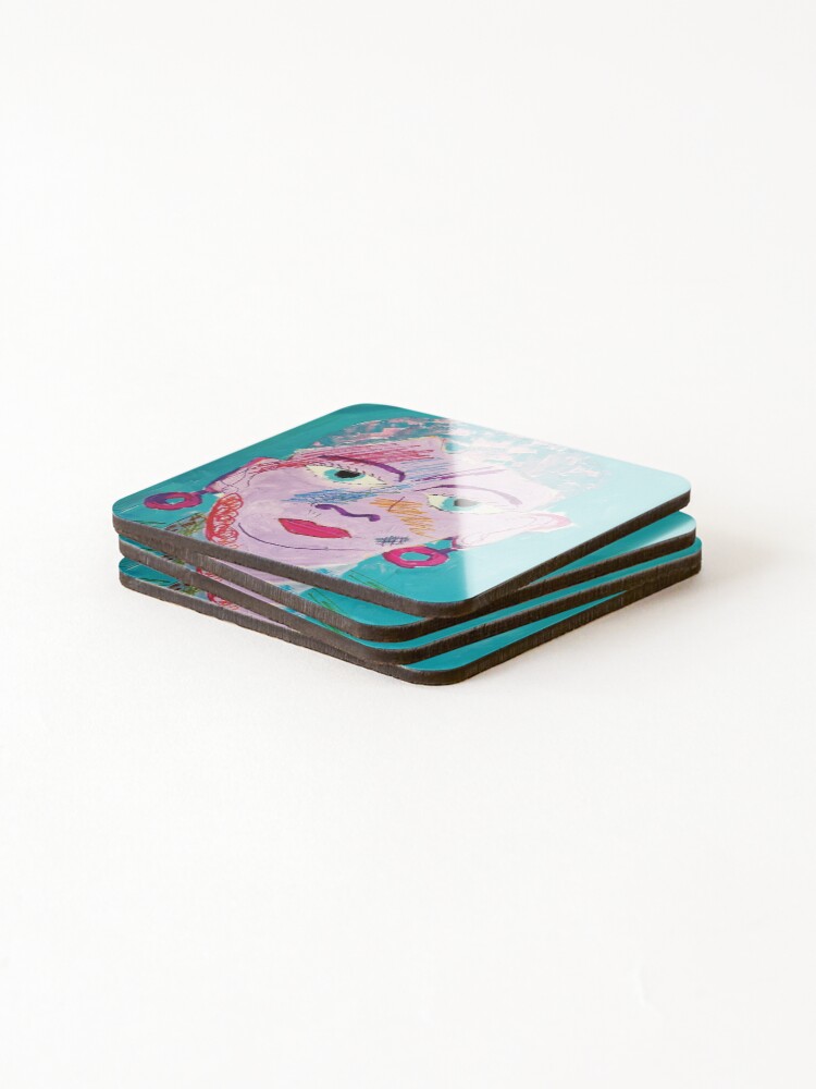 Thumbnail 4 of 5, Coasters (Set of 4), Ramona designed and sold by RandaRubyRed.