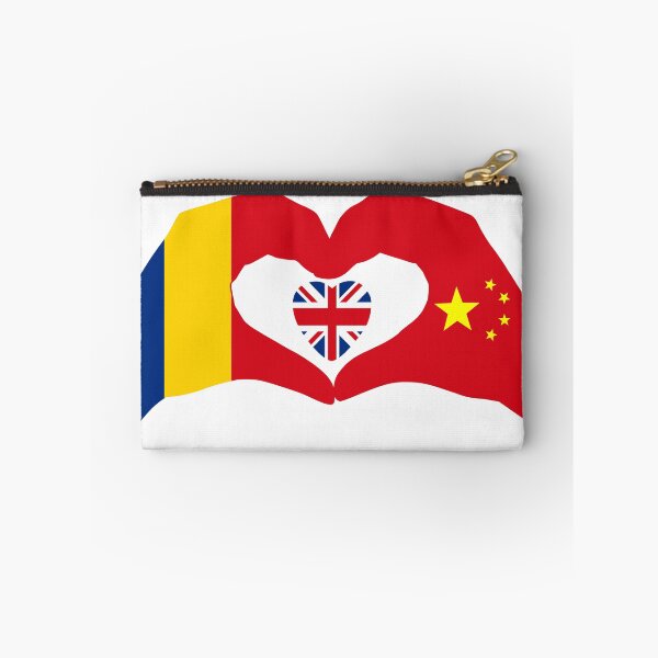 Item preview, We Heart Romania & China & UK Patriot Flag Series designed and sold by Carbon-Fibre Media.