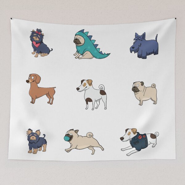 Item preview, Multiple cute dogs sticker pack 4 designed and sold by RafaelLima7.