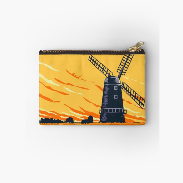 Item preview, Drainage Windmill in Norwich in the Norfolk Broads Within the Broads National Park England UK Art Deco WPA Poster Art designed and sold by patrimonio.