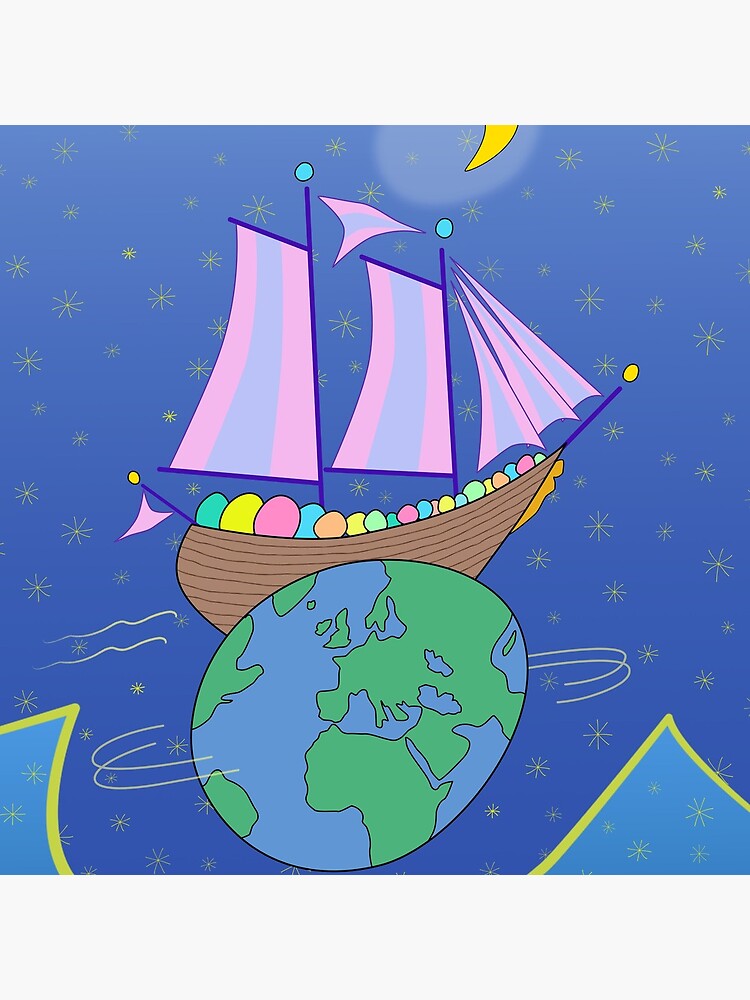 Thumbnail 4 of 4, Clock, Sailing Across the World designed and sold by SueGilbert.