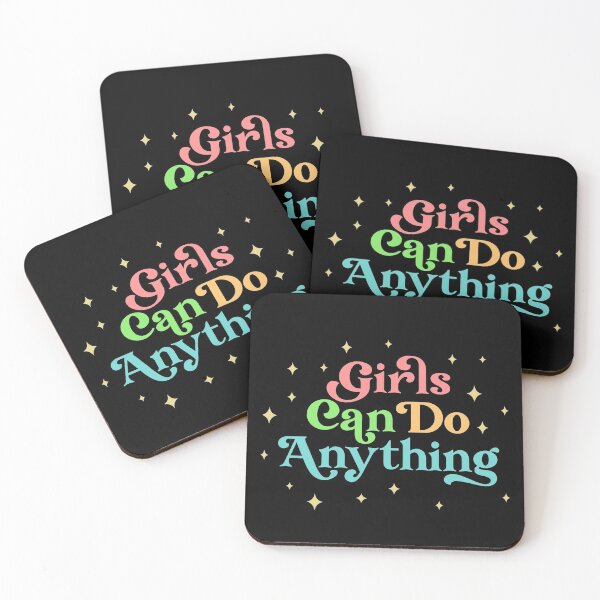 Item preview, Girls Can Do Anything | Girl Power Quote designed and sold by ilustraliza.