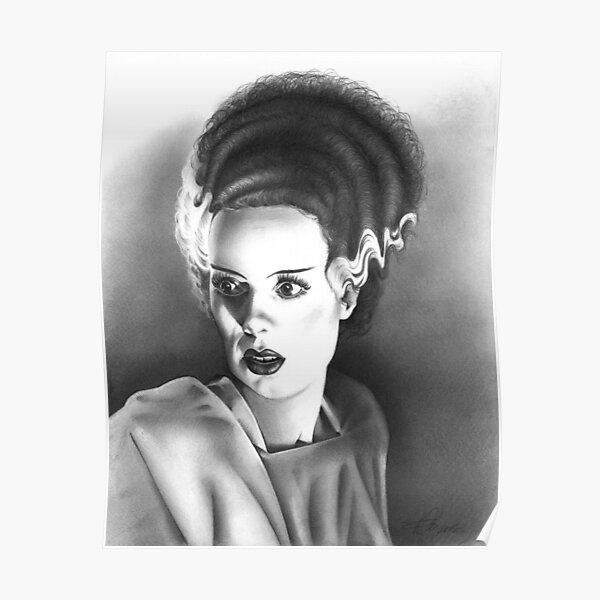 Prints Art & Collectibles 193050's Vintage Black and White Photography Bride of Frankenstein