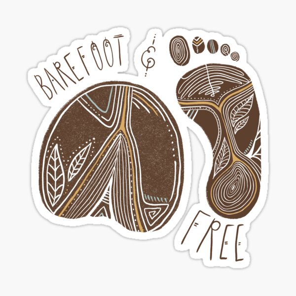 Barefoot and Free Sticker