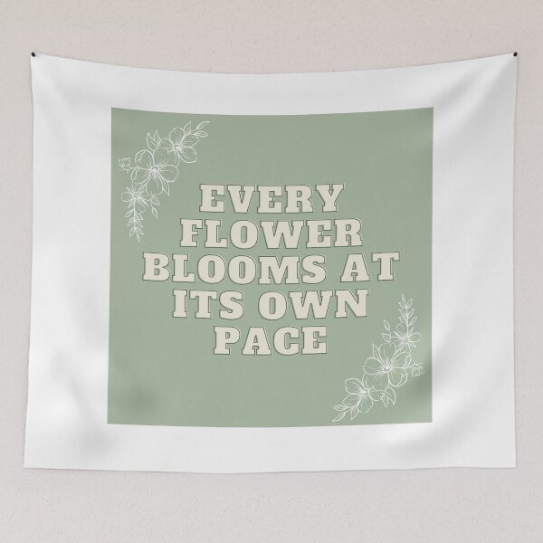 Item preview, Sage Green Blooming Flowers Quote designed and sold by anonaesthetic.
