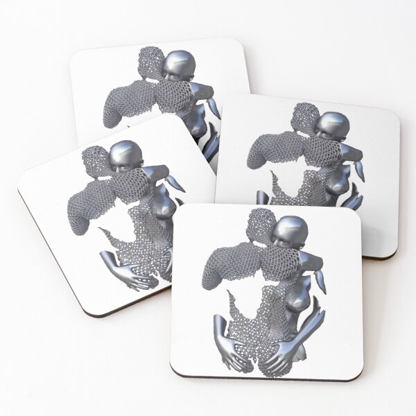 Item preview, Metal Lovers man woman embrace affectionate passion designed and sold by Rowena Jones.