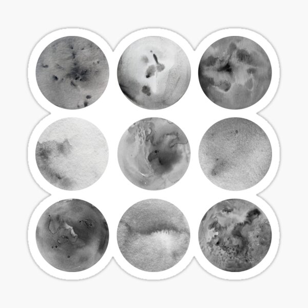 Gray Moons 1 Sticker