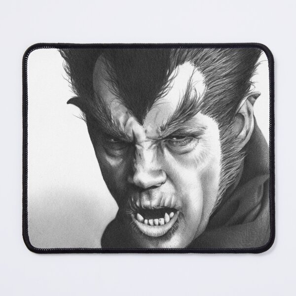 Werewolf of London fan art inspired by Henry Hull, based on my original hand-drawn graphite illustration Mouse Pad