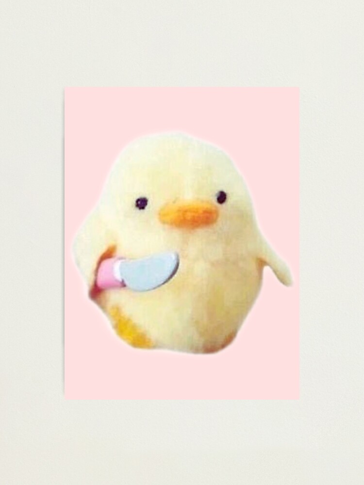 Duck with knife meme Photographic Print for Sale by BlkBearyDesigns Redbubble