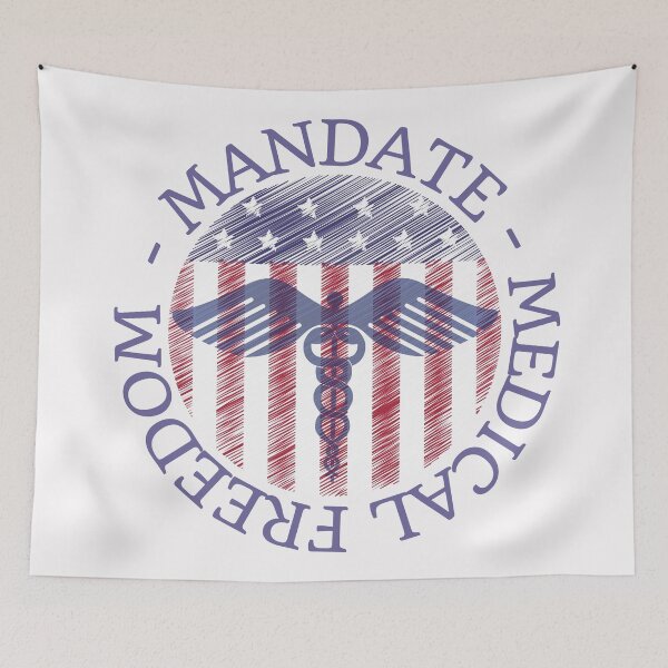 Item preview, Mandate medical freedom, American flag design designed and sold by Auntieck.