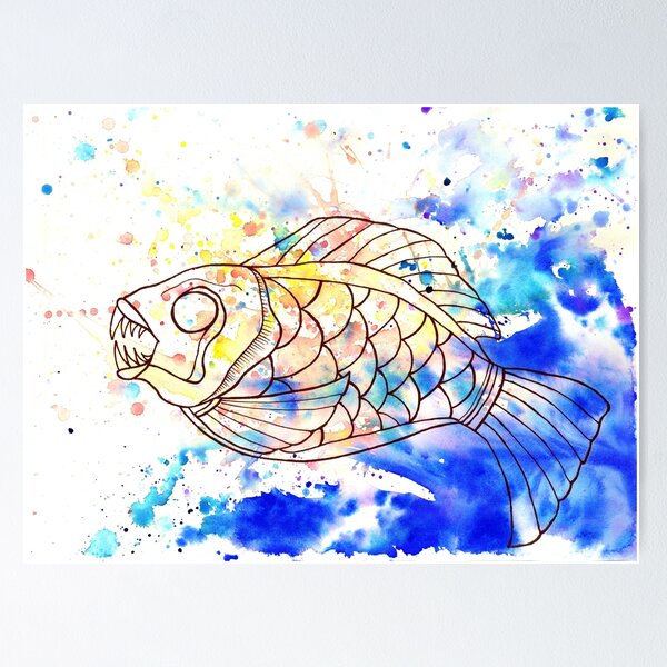 Fish Ink Posters for Sale