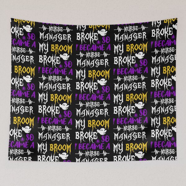 Item preview, My Broom Broke So I Became A Nurse Manager Vintage Nurse Funny Scary Nursing Witch Broom Nurses Mana designed and sold by Steinhart19.