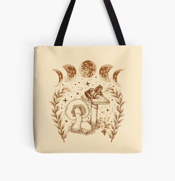 Aperçu de l'œuvre Cottagecore Esthétique Grenouille Champignon Sorcière Lune Nuit Étoilée créée et vendue par EvengoDesign89.