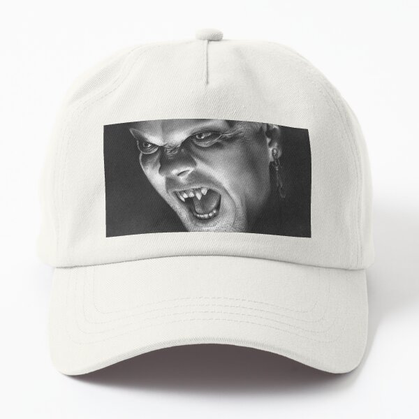 David from The Lost Boys fan art inspired by Kiefer Sutherland, based on my original hand-drawn graphite illustration Dad Hat