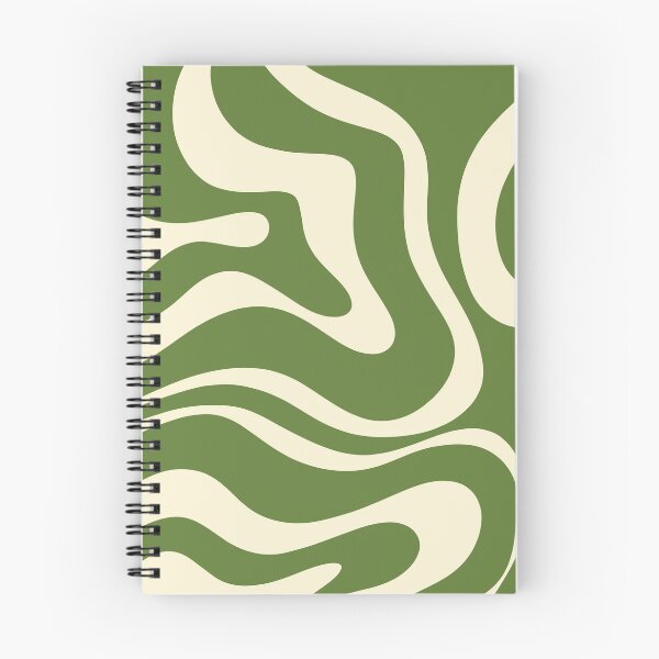 Item preview, Modern Liquid Swirl Abstract Pattern Square in Retro Christmas Green and Cream designed and sold by kierkegaard.