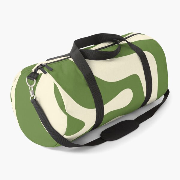 Item preview, Modern Liquid Swirl Abstract Pattern Square in Retro Christmas Green and Cream designed and sold by kierkegaard.