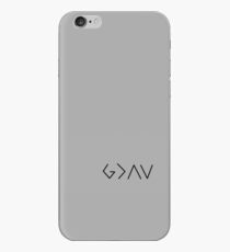 Vinilo o funda para iPhone Dios es más grande que los altibajos