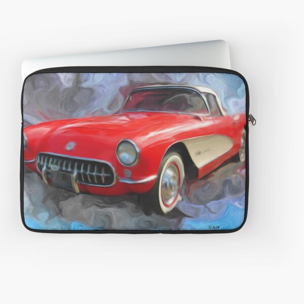 Red 57' Corvette Convertible Laptop Sleeve