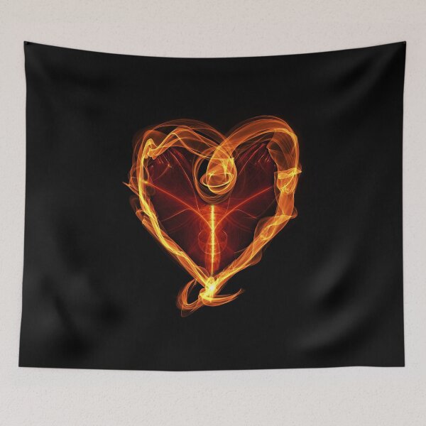 Item preview, Burning Love Heart designed and sold by BonniePhantasm.