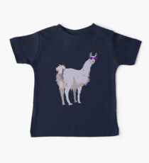 Cool Llama In Sunglasses Baby Tee