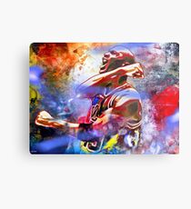 Michael Jordan Painted Metal Print
