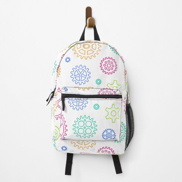 Item preview, Colorful floating gear cogs pattern designed and sold by artistium.