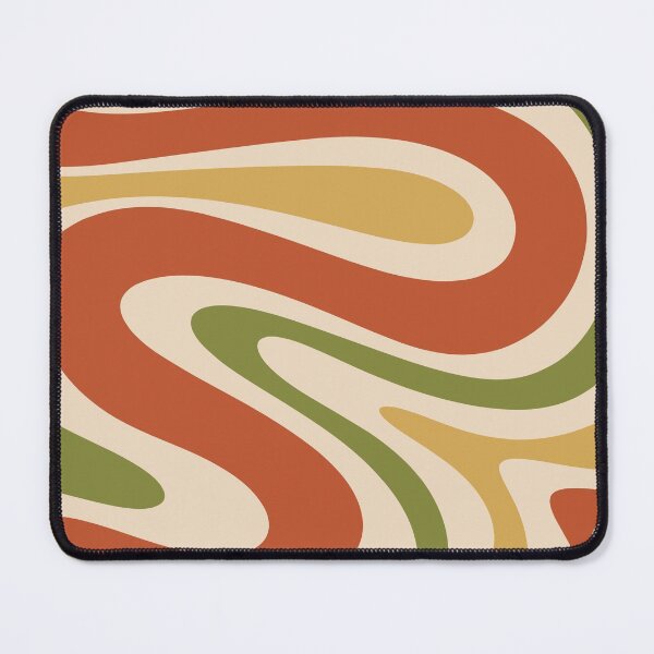 Item preview, 70s Retro Swirls Abstract Pattern in Burnt Orange, Mustard, Olive Green, and Beige designed and sold by kierkegaard.