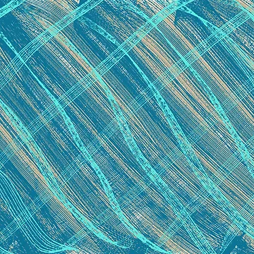 Artwork thumbnail, Turquoise Rake Design by Suguna Ganeshan
