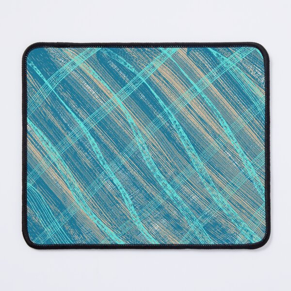 Turquoise Rake Design Mouse Pad